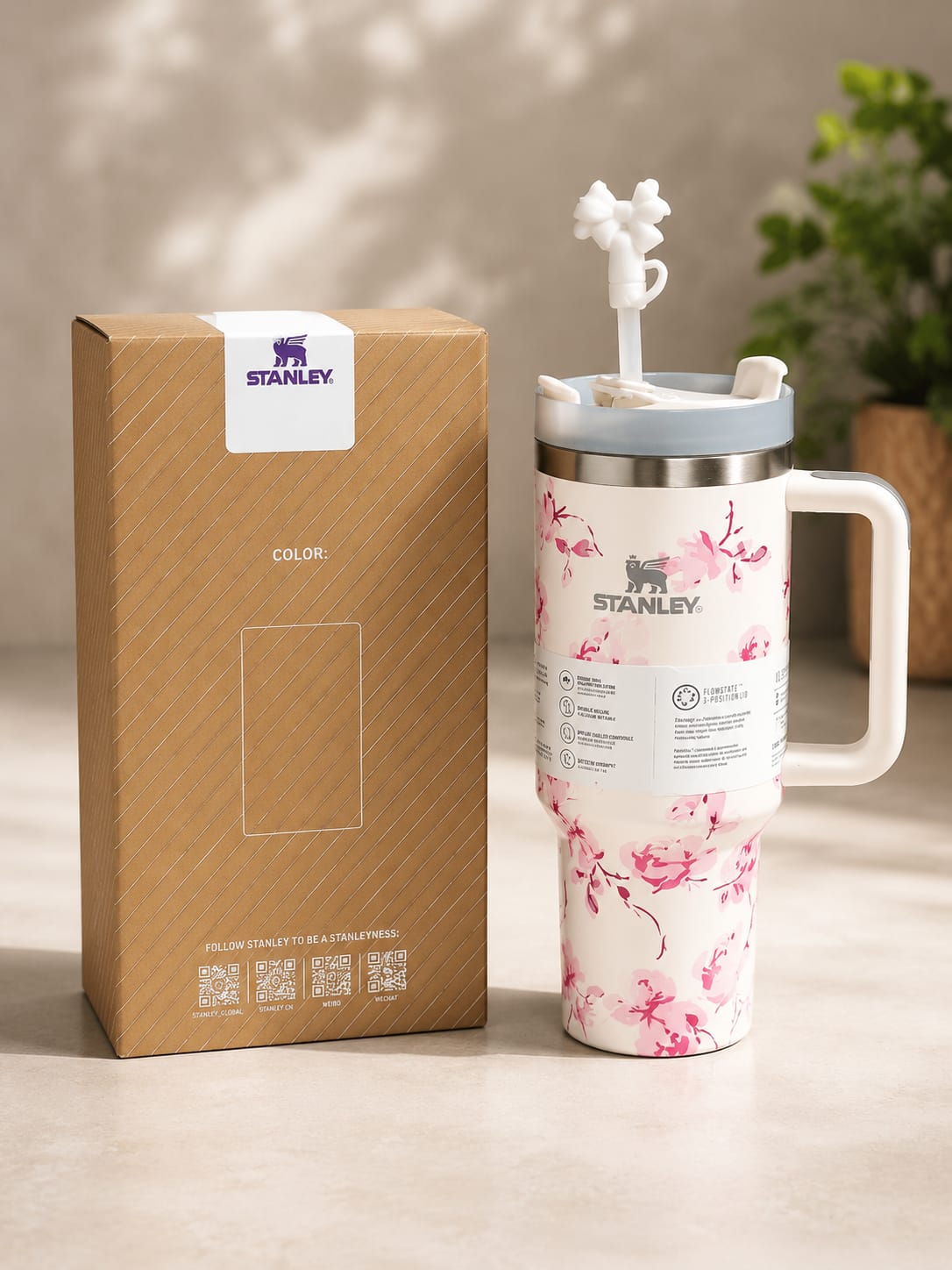 Stanley 40oz Printed Tumbler With Handle & Straw – Insulated Travel Mug