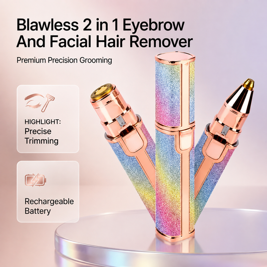 Rechargeable 2-in-1 Eyebrow Trimmer & Facial Shaver