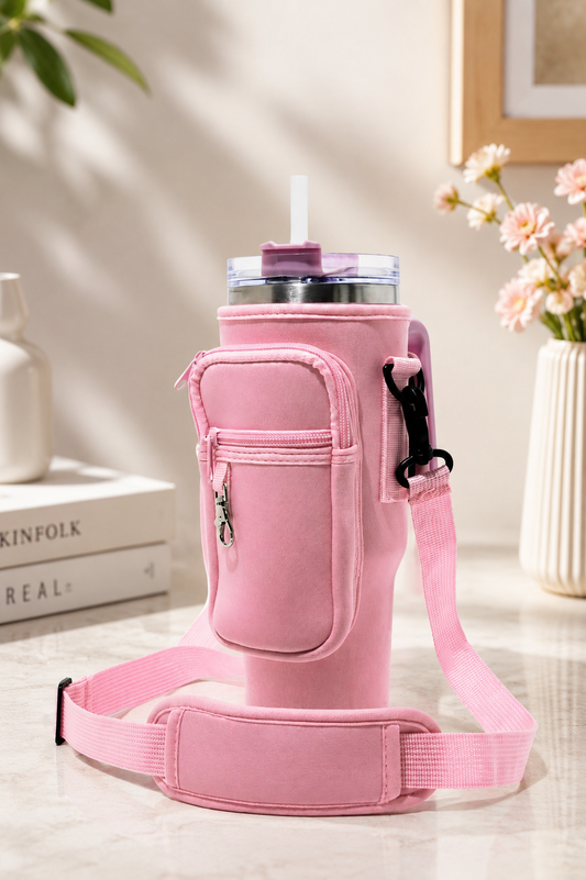 Blush Pink 40oz Tumbler Carrier Bag