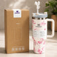 Stanley 40oz Printed Tumbler With Handle & Straw – Insulated Travel Mug