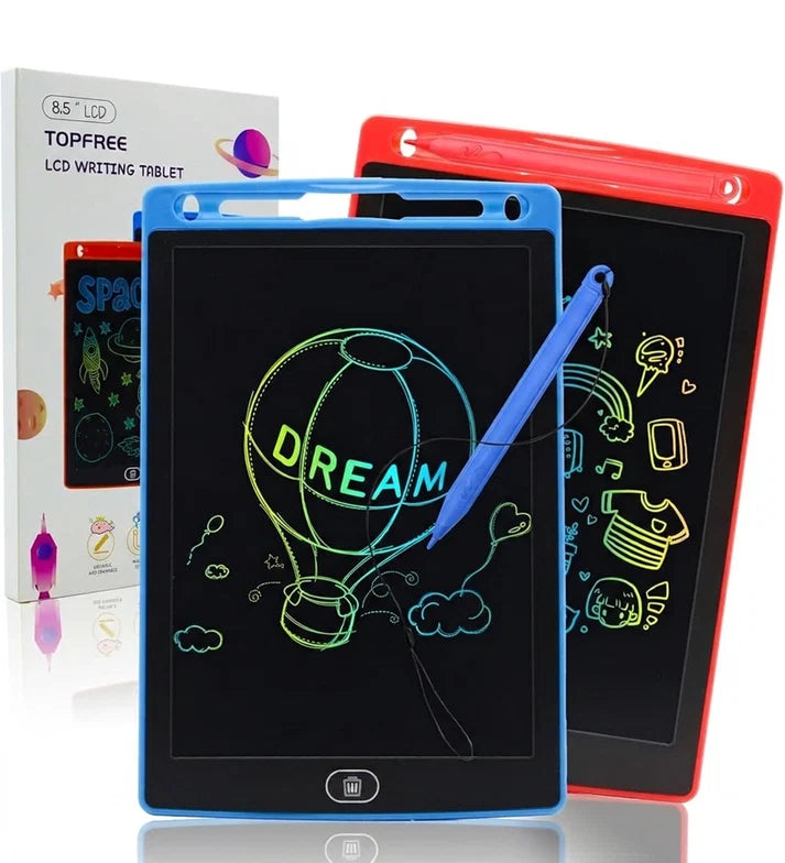 LCD Writing Tablet for Kids 8.5 Inch, Colorful Drawing & Doodle Board, Reusable Writing Pad with Stylus for School & Home