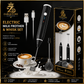 Rechargeable Electric Milk Frother & Whisk Set | 3-Speed USB Rechargeable Coffee Beater with Stainless Steel Whisk