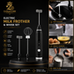 Rechargeable Electric Milk Frother & Whisk Set | 3-Speed USB Rechargeable Coffee Beater with Stainless Steel Whisk